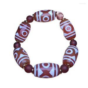 Strand Natural Stone Original Agate Barrel Beads Armband Unika armband smycken Fashion Gifts för män och kvinnor
