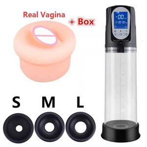 Sex Toys Massager Electric Penis Pump Toys For Men USB Laddar Automatisk förlängningsvakuum Penilförstorare Erektion MANA MASTOBATOR