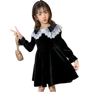 Girl Dresses Girl's Teenage Dress Lace Floral Party For Girls Casual Style Kid Spring Autumn Kids Costume 6 8 10 12 14