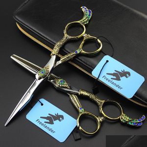 Hair Scissors Professional 6 Inch F Hairdressing Cutting Set Barber Shears High Quality Salon Drop Delivery Products Care Styling Dhwn1
