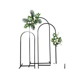 Decorazione per feste in ferro battuto Sn Wedding Arch Pipe Nshaped Flower Stand Puntelli in metallo Sfondo Decorazioni artificiali Drop Delivery H Dhcun