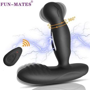 Massager per adulti a 360 gradi Massager Massager Electric Shock Cuggino Plug per vibratore Anal Vibrator Sex Toys per Man Buttplug Sexshop