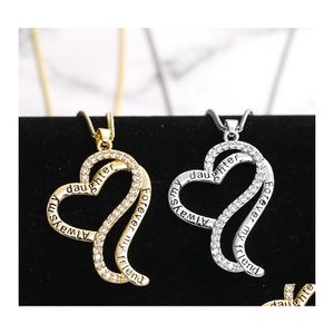 ペンダントネックレスいつも私の娘私のfrlend Infinite Heart Necklace Fashion Womens and Girls Jewelry Easter Anniversary Mothers dh9bx