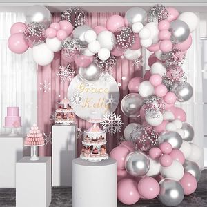 Other Decorative Stickers Girls Christening Pink Balloon Garland Arch Kit Anniversary Baby Shower Birthday Party Baptism Girl Decoration Arco De Globos 230110