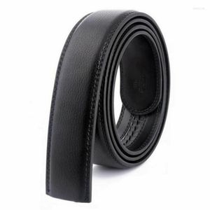 Belts Men Belt 3.5CM Men's Cow Leather Strap Male Jeans Pants Waistband Pin Buckle For 110-130cm No