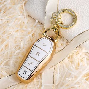 Cover Case Cover Smart Smart Remote Shell لـ BYD QIN CONG G6 G5 G7 Tang DM 2018 Auto Protections keychain accessories تصميم السيارة 0109