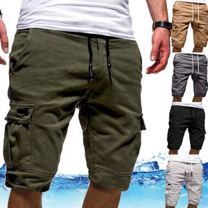 Męskie spodenki Zielony ładunek Summer Bermudas Męskie Kieszenie klapy Jogger Casual Working Army Tactical 230110