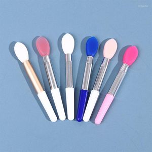 Makeup Brushes 1st Portable Silicone Head Eyeshadow Lip Applicator Brush with Eva Bag Cosmetic Beauty Tools