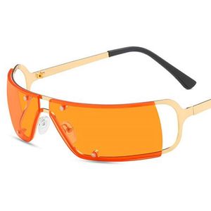 Okulary przeciwsłoneczne punkowe unisex bez krawędzi okulary przeciwsłoneczne retro anty-UV okulary stopy okulary upraszczanie ornamentalne