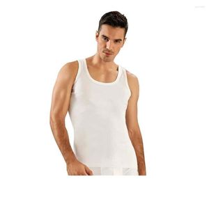 Undershirts 6 Pec/lot Cotton Men's Undershirt Underwear Sleeveless Round Collar Combed Black White Soft Fabric Does Not Make You Sweat