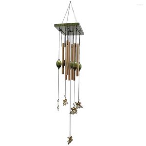 Decorative Figurines Wood Bronze Color Tubes Antirust Wind Chime Bell Copper Porch Balcony Home Decor Gift Hanging Ornament