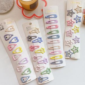 Hair Accessories 4/10 Pcs/set Snap Clips For Girls Clip Pins BB Hairpins Color Metal Barrettes Baby Children Styling