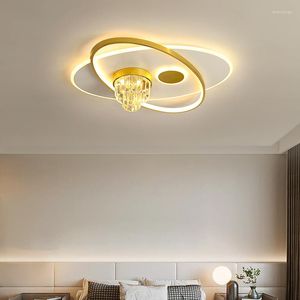 Candeliers Power 55W Adequado para a sala 8-15m² Tamanho 52cm Gold e White LED teto lustre iluminação Lâmpada de ferro IMITAÇÃO