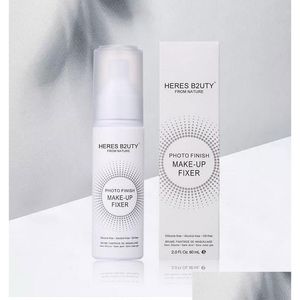 Foundation Primer Gesichts-Make-up-Einstellungsspray Fix Po Finish Hauterfrischer Langlebiges natürliches Sileöl 60 ml Drop Delivery Health Beaut Dh6Jo