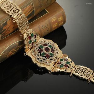 Cintos caftan marroquino clássico colorido de colorido cinturão feminina jóias de metal de noiva