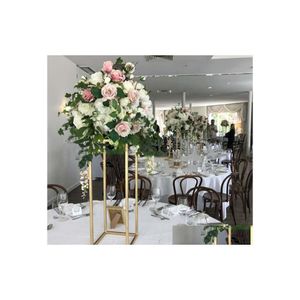 Ljush￥llare 14PCSWEDDING DECORATION GOLD METAL Flower Stand Column For Wedding Table Centerpiece Event Party 1432 Drop Delivery H Dhikb