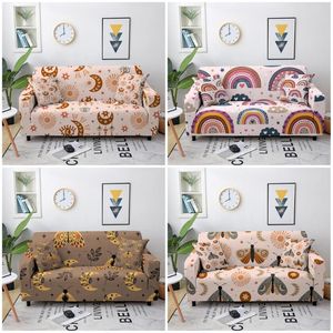 Chair Covers Cartoon Moth Elastic Sofa Slipcovers Modern Cover For Living Room Sun And Moon Protector Couch 1/2/3/4 Seater