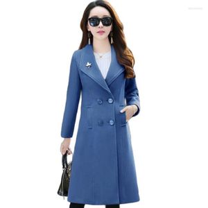 Cappotto di lana da donna di media lunghezza da donna 2023 autunno e inverno stile XL giacca a vento spessa coreana abbigliamento da donna L10