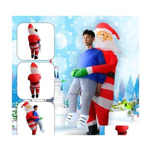 Noel Süslemeleri ADT Şişirilebilir Cadılar Bayramı Kostümü Noel Baba Hug İnsanlar Patlama Cosplay Partisi Komik Şov Güvenilir Drop Teslimat Dhvea