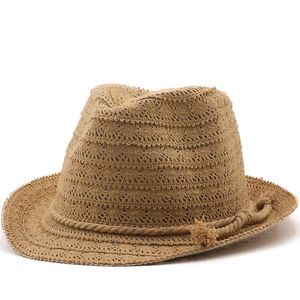 Geniş kenarlı şapkalar Yaz Kadın Içi Boş Güneş Tatlı Püskül Topları Erkekler Hasır Kızlar Vintage Plaj Panama Chapeu Feminino Caz Fedoras