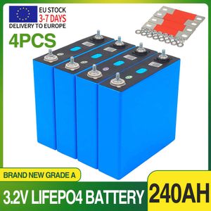 LifePO4 Bateria 240AH 4pcs 3.2V grau A 12V 240Ah Fosfato de ferro de lítio Bateria de bateria Diy RV Sistema de armazenamento de energia solar de células