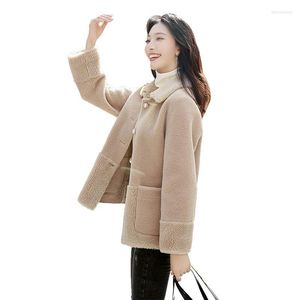 Women's Fur Thick Lamb Wool Coats Women Short 2023 Winter Jackets Ladies Loose Outwear To Keep Warm Female Overcoat L869