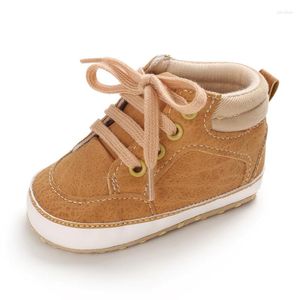 First Walkers Baby Shoes Spring / Autumn Models Male Boy Soft Sole Casual PU Lace-up Toddler