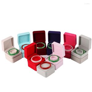 Jewelry Pouches 1Pcs Flannelette Bracelet Box 9x9x4cm Red/pink/royal Bule/black Gift Packing Fashion Simple