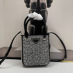 Handbag Small satin tote bag with crystals designer luxury bag Women shoulder bag Fashion crossbody bag leather new 2022