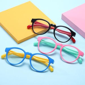 Sonnenbrille Kinder Blaulicht Blockierende Brille Computer Silikonrahmen Klare Linse Mädchen Junge Video Gaming Kinder Sicherheitsglas