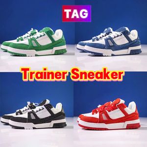 Trainer Sneaker Casual Shoes platform Embossed leather French sneakers Culture Versatile Board Shoe TPR Latex Men Women outdoor blue green black denim trainers