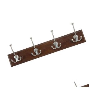 Hooks Rails Coat Rack Holz Basis Hintertür Easy Installieren Sie praktische Accessoires Home Decoration Kleidung Haken Küche Mtifunktional oder Otka7