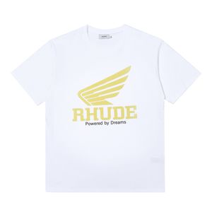 Rhude Shirt Мужские футболки Женские дизайнерские футболки Rhude Модная мужская футболка с принтом высшего качества Размер США M-XL Rhude Hoodie Street Wear USA 253