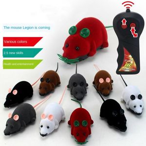Brinquedos de gato 8 cores controle remoto sem fio rc eletrônico rato camundongo brinquedo para presente de cachorro
