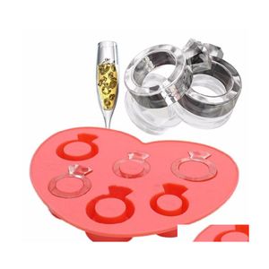 Ferramentas de sorvete Bandeja Diamond Diamond Love Ring Cube Estilo Ze Maker Mod Ferramenta Especial para Drop Drop Drop Home Garden Kitchen Dining Bar Dh5hw