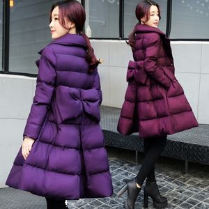 Piumino da donna Fdfklak Cappotto femminile Inverno Donna di media lunghezza Coreano Sciolto spesso Caldo Gonna a vita alta Giacca trapuntata in cotone Jaqueta Feminina 230111