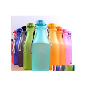 Su şişeleri 550ml Plastik Spor Sızdırılmamış Yoga Spor Salonu Fitness Shaker Kırılamaz Şişe Fit Çocuklar Damla Teslimat Ev Bahçesi K DHO40