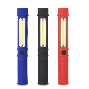 Cob LED iş ışığı mini kalem el feneri çok işlevli açık kullanışlı onarım lamptail manyetik meşale el feneri