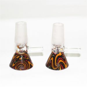 Shisha Großhandel 18,8 mm 14 mm Glasschale bunte Bongschalen Rauchtabak Blumenschale Kegelzubehör