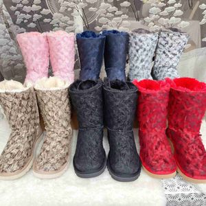 Suede Satin Tall Boot Australia WGG Women's Bailey Bow Snow Boots fur shearling designer winter warm women short ankle booties double G