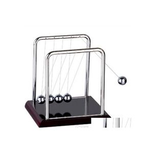 Decorative Objects Figurines Early Fun Development Desk Toy Gift Tons Cradle Steel Nce Ball Physics Science Pendum Drop Delivery H Dh9Xl