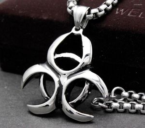 Pendant Necklaces Huge TRIPLE CRESCENT MOON Full Mens Stainless Steel Necklace