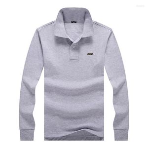 Men's Polos Cotton Mens Polo Shirts With Long Sleeve Casual Tops Fashions Fit Type High Quality Spring Autumn Men Lapel T-shirt 812