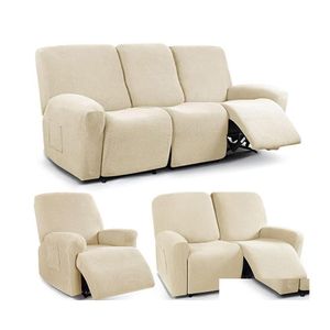 Pokrywa krzesła ers 1/2/3 SEater Elminer Er Er Stretch Relining Sofa Elastic Relaks Fotela Couch Sliper Drop dostawa Home Gard Dhr5b