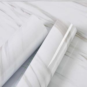 Wallpapers Home Decoration PVC Marble Self-adhesive High Temperature Kitchen Countertop Furniture Cabinet Wall Sticker