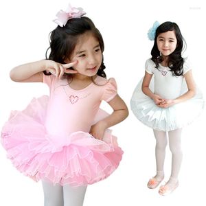 Stage Wear Discount 5/6/7Y Children Ballet Dress Pink Costume For Girls Cotton Dance Clothing Kids Dancewear Sale