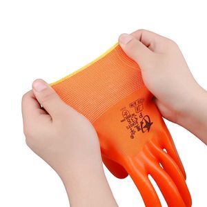 XINGYUWorking Gloves PVC Coating Abrasion resistant Garden 3 Pairs Hypoallergenic Protective Washable Mechanic Good Grip