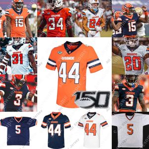 Camisas de futebol Camisas de futebol Camisas de futebol Syracuse Orange Camisa de futebol Sharod Johnson Devaughn Cooper Luke Benson Maximilian Mang Darian Chestnut Josh Black