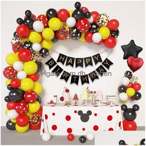 Other Event Party Supplies Christmas Cartoon Mouse Balloon Chain Arch Garland Theme Birthday Decoratio Drop Delivery Home G Dhgarden Dh768