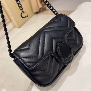 Designer Shoulder Bags Marmont Series Classic Leather Waist Bags Women Fashion Bum Bag Macron Handbag Hardware Decoration